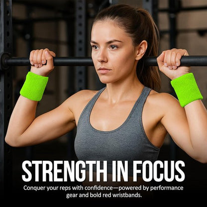 Tennis Sweat-Wicking Wristbands - 3 Pairs - Unisex - Adult - Thickened Elastic Wristband - French Terry - Sports Wristband - Suitable for the Gym