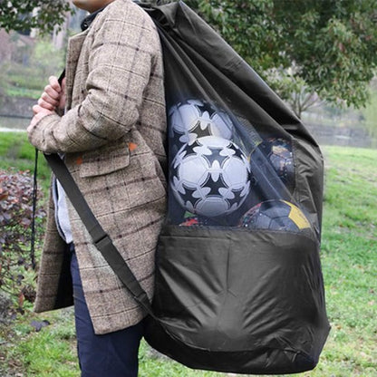 Soccer Net Bag for 10-15 Balls - Black
