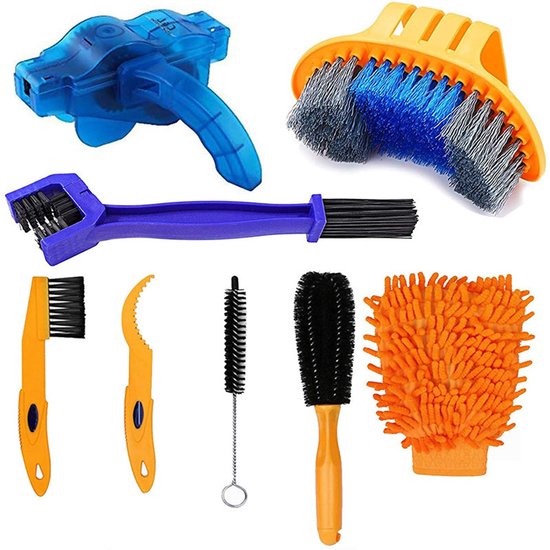 8-piece bicycle cleaning tool set