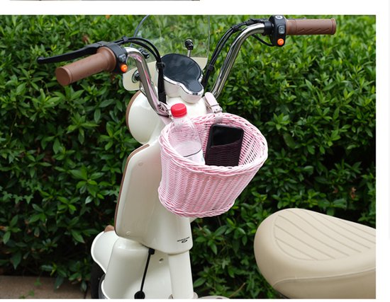 Front and rear bike baskets - pink