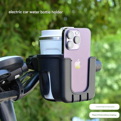 2-in-1 Bicycle Water Bottle and Phone Holder - Black