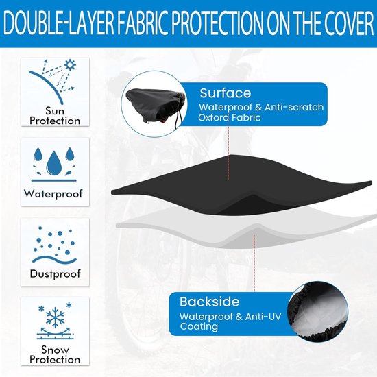 Bicycle saddle cover Waterproof saddle cover 24*27 cm - Black