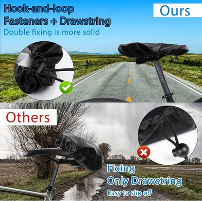 Bicycle saddle cover Waterproof saddle cover 24*27 cm - Black
