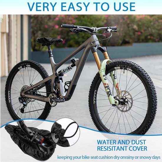 Bicycle saddle cover Waterproof saddle cover 24*27 cm - Black