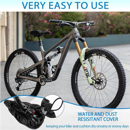 Bicycle saddle cover Waterproof saddle cover 24*27 cm - Black