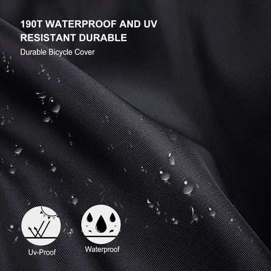 Waterproof bicycle cover for one bicycle