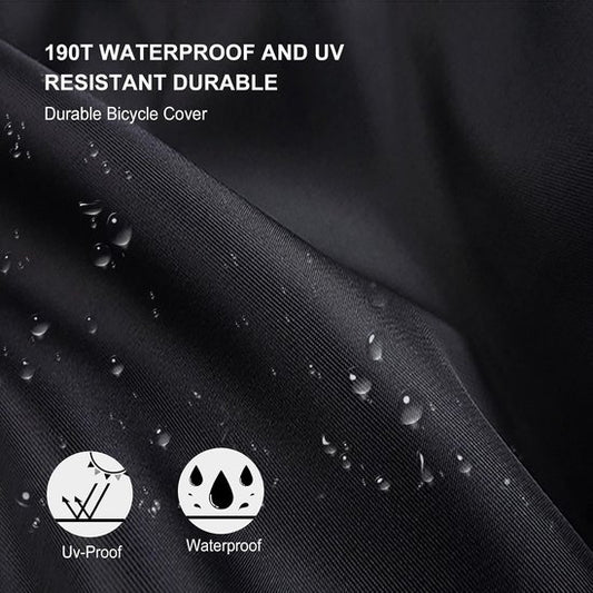 Waterproof bicycle cover for one bicycle