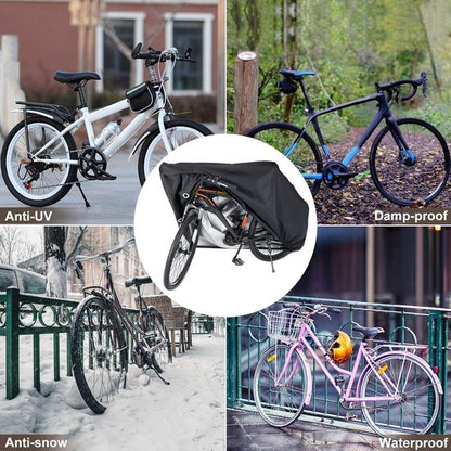 Waterproof bicycle cover for one bicycle