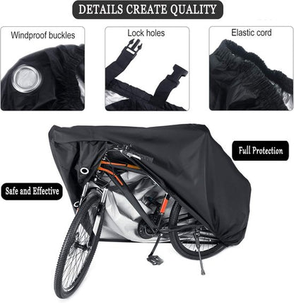 Waterproof bicycle cover for one bicycle