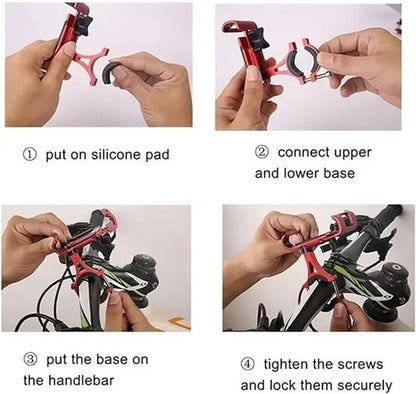 Phone holder for bicycle and motorcycle - Black