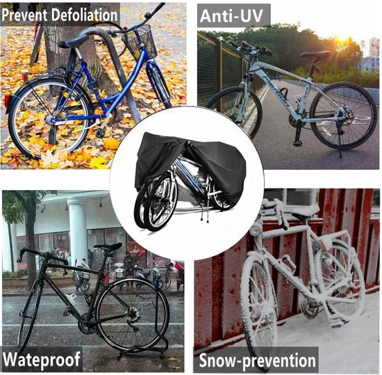 Bicycle cover with lock hole - Suitable for 2 bicycles