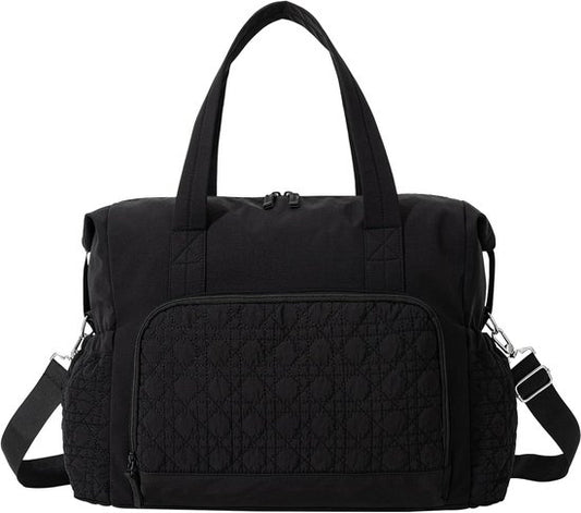 Sports Bag - Waterproof Travel Bag - 24 Liter Carry Bag - Zippered - Lightweight and Durable - Suitable for Gym, Training and Travel（Black）