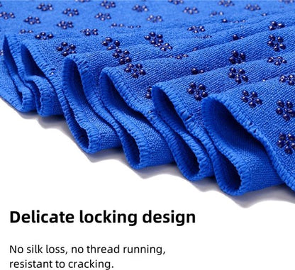 Breathable Yoga Mat with Mesh Storage Bag - Blue