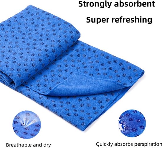 Breathable Yoga Mat with Mesh Storage Bag - Blue