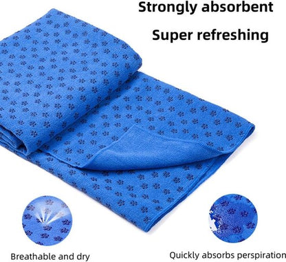 Breathable Yoga Mat with Mesh Storage Bag - Blue