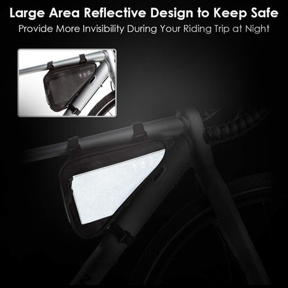 Bike frame bag - Waterproof bike bag for handlebars, head tube and saddle - Reflective bike bag - Suitable for outdoor, road and mountain biking