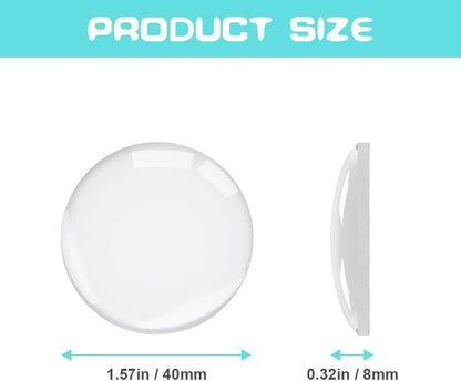 Door Stopper Wall Transparent - Set of 24 - Ø 4 cm - Self-adhesive Door Buffers - Wall Protection against Door Handles