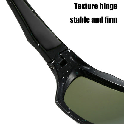 Polarized Sports Sunglasses for Men, Wrap Around UV Protection for Cycling, Fishing Driving Outdoor Activities, Windproof Mountaineering Skiing Goggles Black