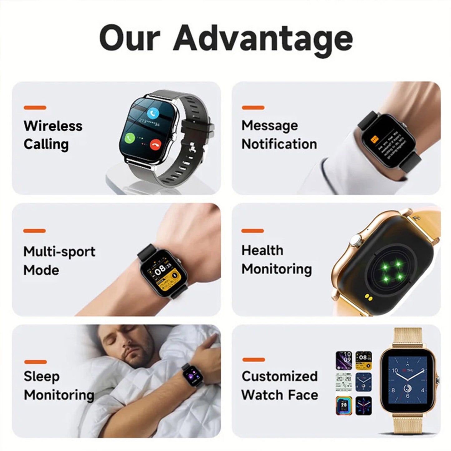 Waterproof Smart Watch with Call Function