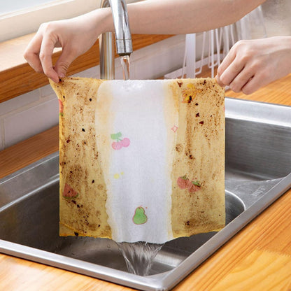 Cleaning cloths on a roll - Reusable kitchen paper - Cleaning cloths - Dish cloths - Miracle cloths - Disposable wipes - Kitchen roll - Dust cloths - Dry and wet - Oil absorbent - Cleaning roll - Cleaning supplies - White - 1 roll