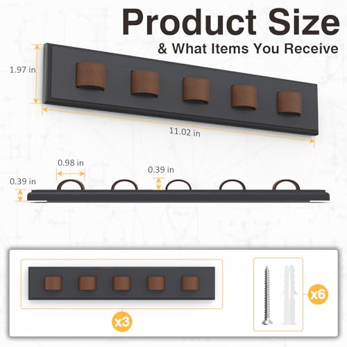 Storage rack - Organizer - Storage rack for sunglasses - Sunglasses organizer - Wooden glasses rack - Sunglasses holder - Glasses holder - Sunglasses holder - Wall decoration - Home decoration - Living room decoration - Dark gray - 3 pieces