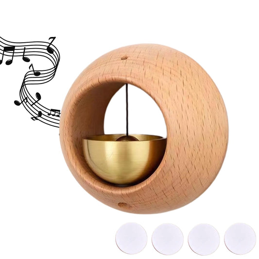 Doorbell - Wireless Doorbell - Wooden Doorbell - Magnetic Wall Sticker - Vintage Wooden Doorbell - Vintage - With Copper Bell - Living Room Decoration - Bedroom Decoration - Wall Decoration - Christmas Gifts - Christmas Gifts for Adults - 1 Piece