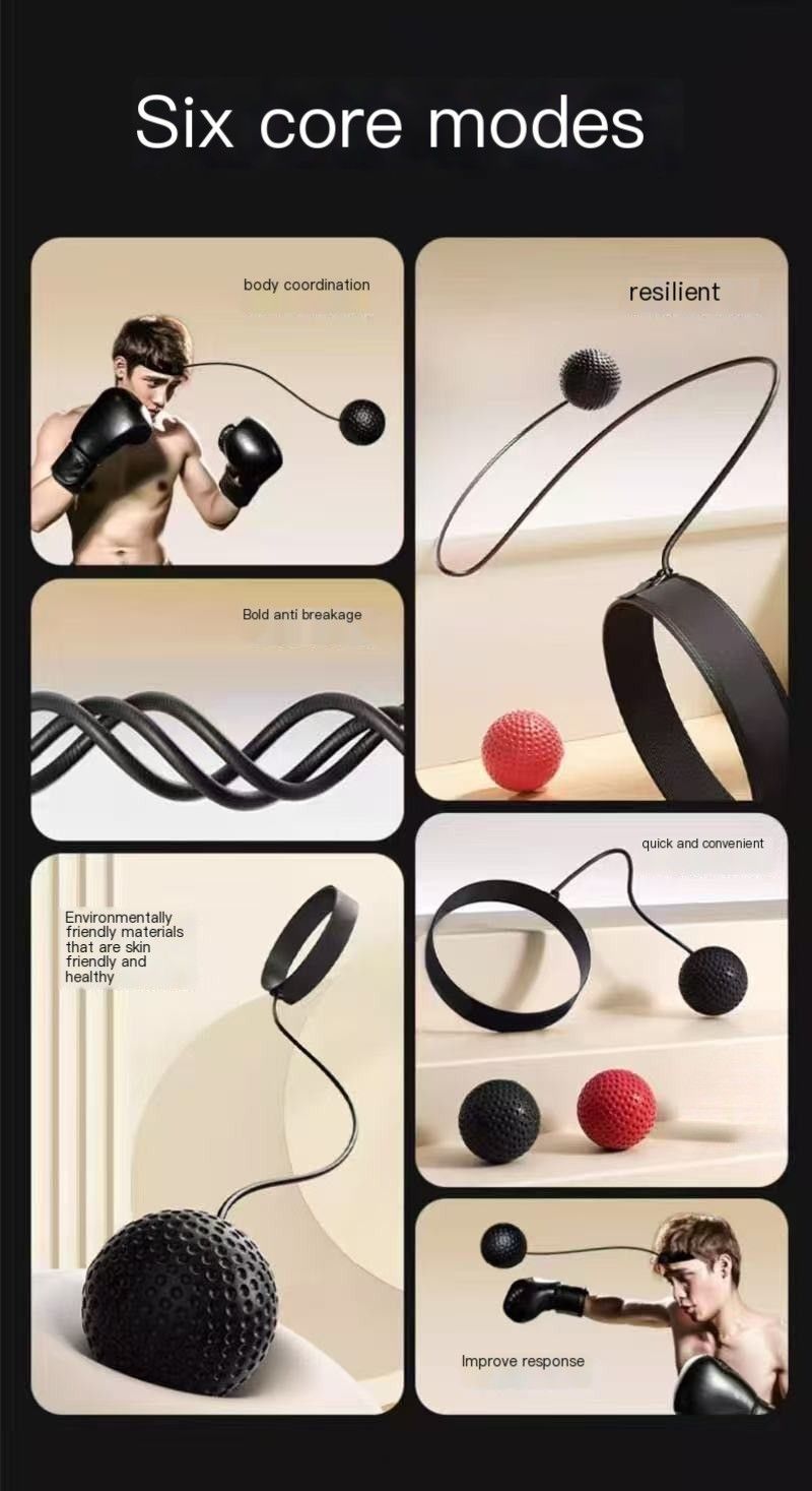 Boxing Knit Elastic Headband (1+YellowBall1)