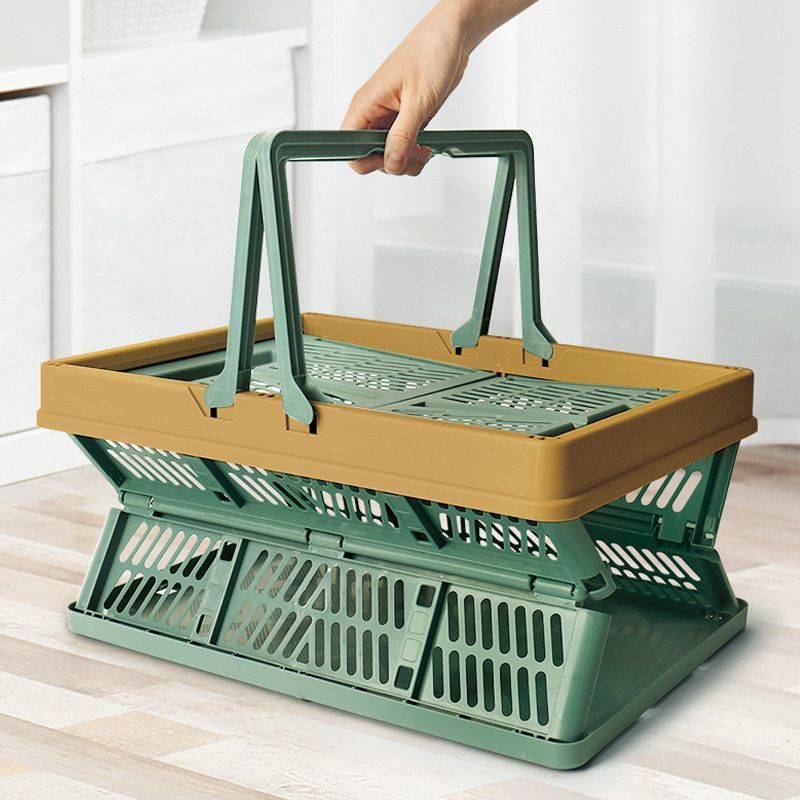 Folding picnic basket-Blue with Gray