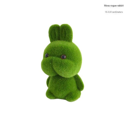 SimulatedTwo-PieceMossBearOrnamentSet