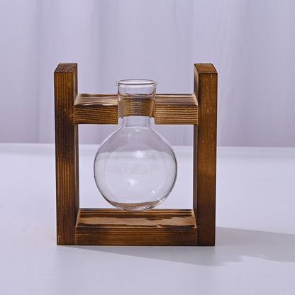 HydroponicSnap-OnWoodenStand-Heart-ShapedDoubleBottle