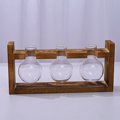 HydroponicWoodenFramewithSnap-On-SphericalDoubleBottle