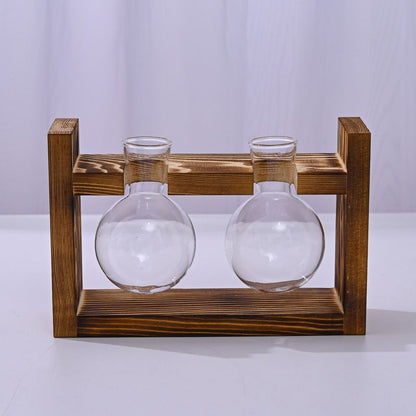 HydroponicWoodenFramewithSnap-On-SphericalSingleBottle