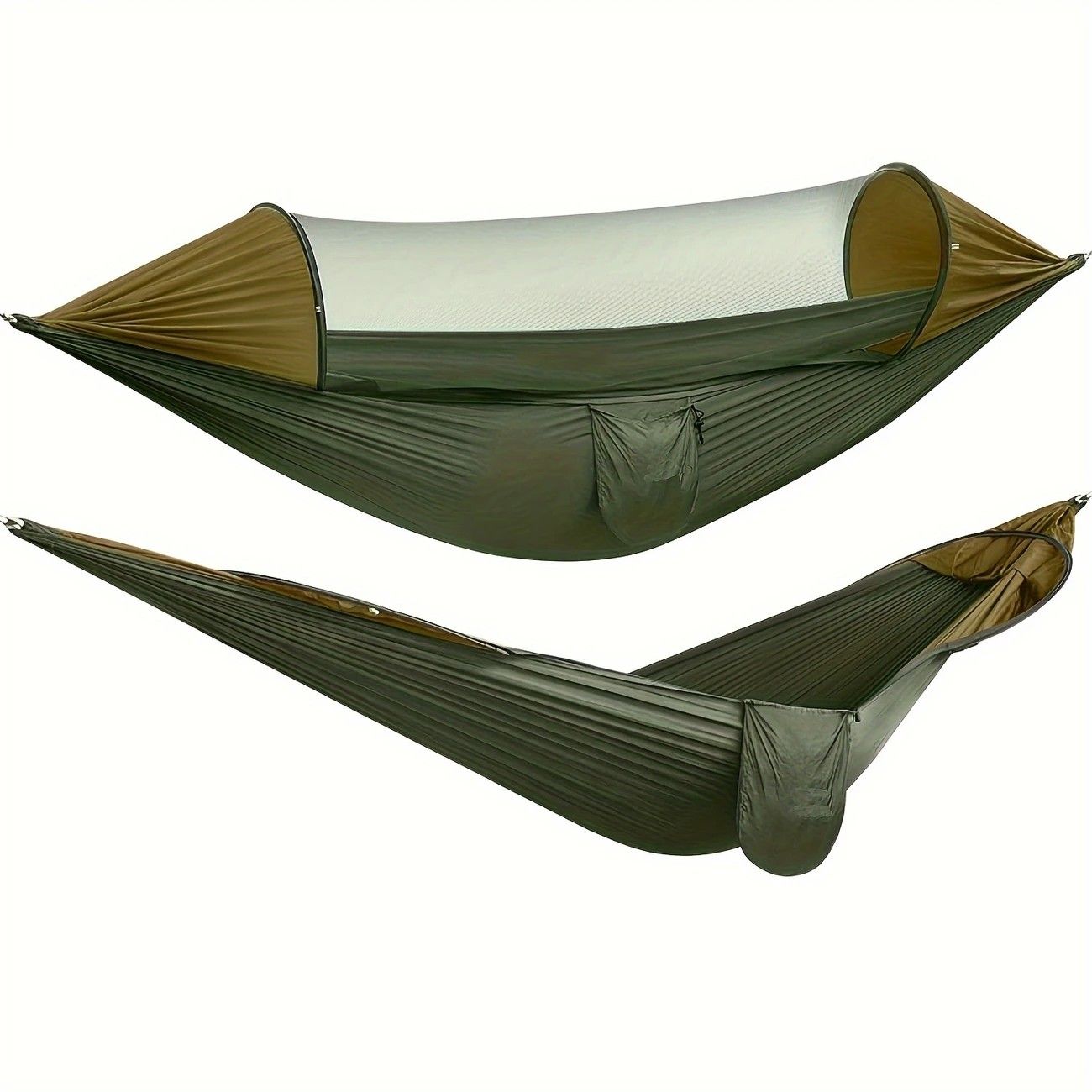 Sun-Protection Outdoor Hammock｜2-in-1 Detachable Mosquito Net, Portable Camping Essential。orange