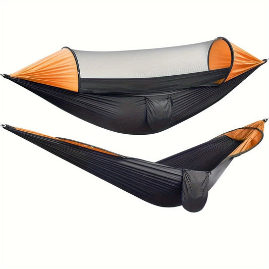 Sun-Protection Outdoor Hammock｜2-in-1 Detachable Mosquito Net, Portable Camping Essential.pitch green