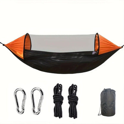 Sun-Protection Outdoor Hammock｜2-in-1 Detachable Mosquito Net, Portable Camping Essential.pitch green