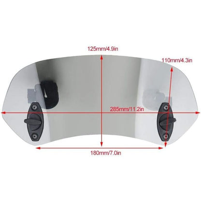Motorcycle Windshield Adjustable Clip-On Windshield