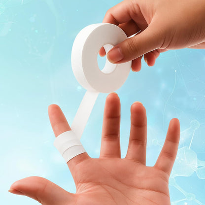 2-Roll Finger Tape - 0.6In x 32ft White Extra Strong Athletic Tape for Fingers, Hands,Feet,Toes - Sweat Resistant Protective Finger Tapes for Sports Climbing Football Volleyball & Basketball