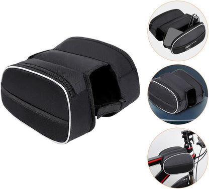 Waterproof Front Bike Frame Bag 19x12.5x6 cm Black