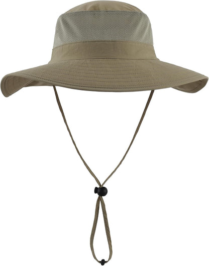 Outdoor UPF50+ Mesh Sun Hat with Neck Flap for Men Women