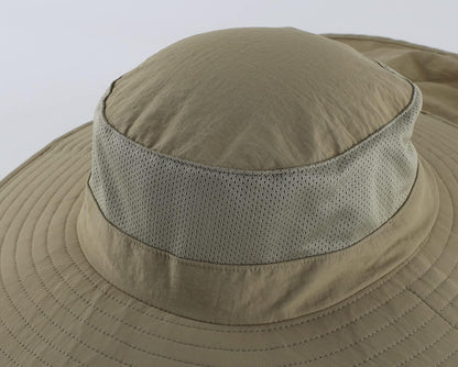 Outdoor UPF50+ Mesh Sun Hat with Neck Flap for Men Women