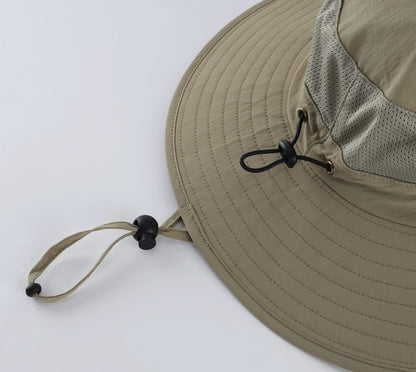 Outdoor UPF50+ Mesh Sun Hat with Neck Flap for Men Women