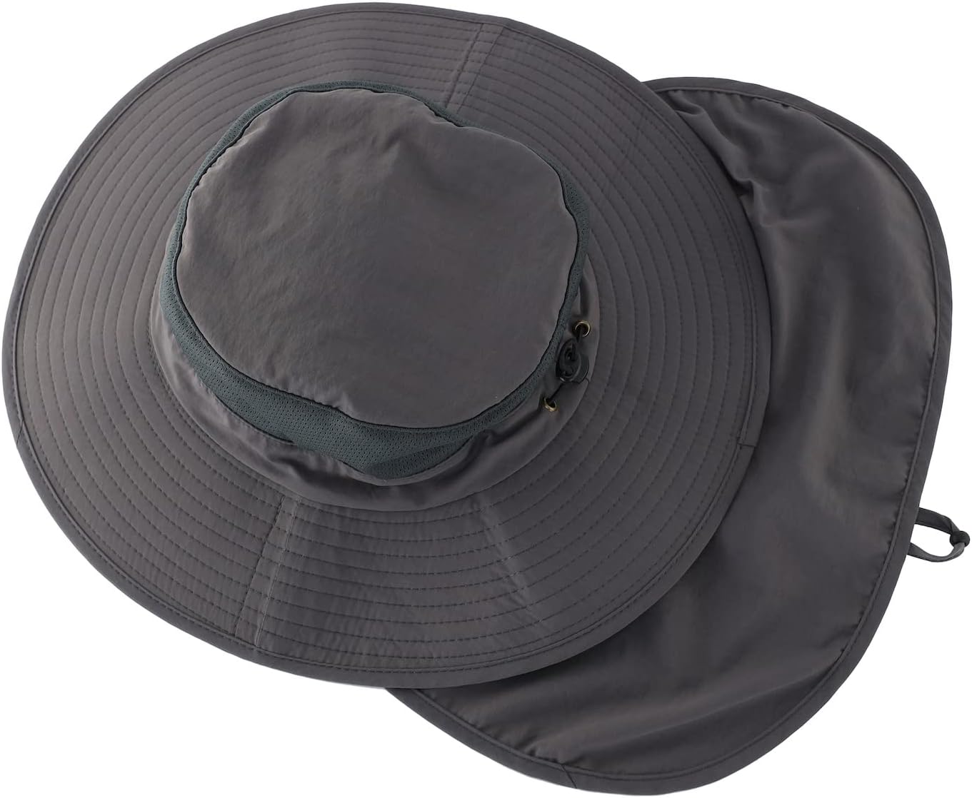 Outdoor UPF50+ Mesh Sun Hat with Neck Flap for Men Women