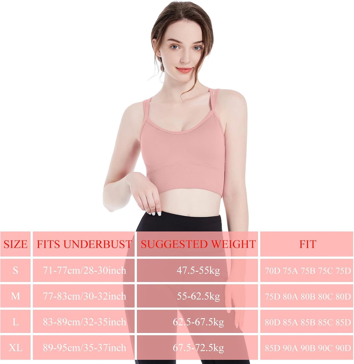 3 Pcs Strappy Sports Bras for Women Crisscross for Yoga Running Support Yoga Bra Padded Workout Bras