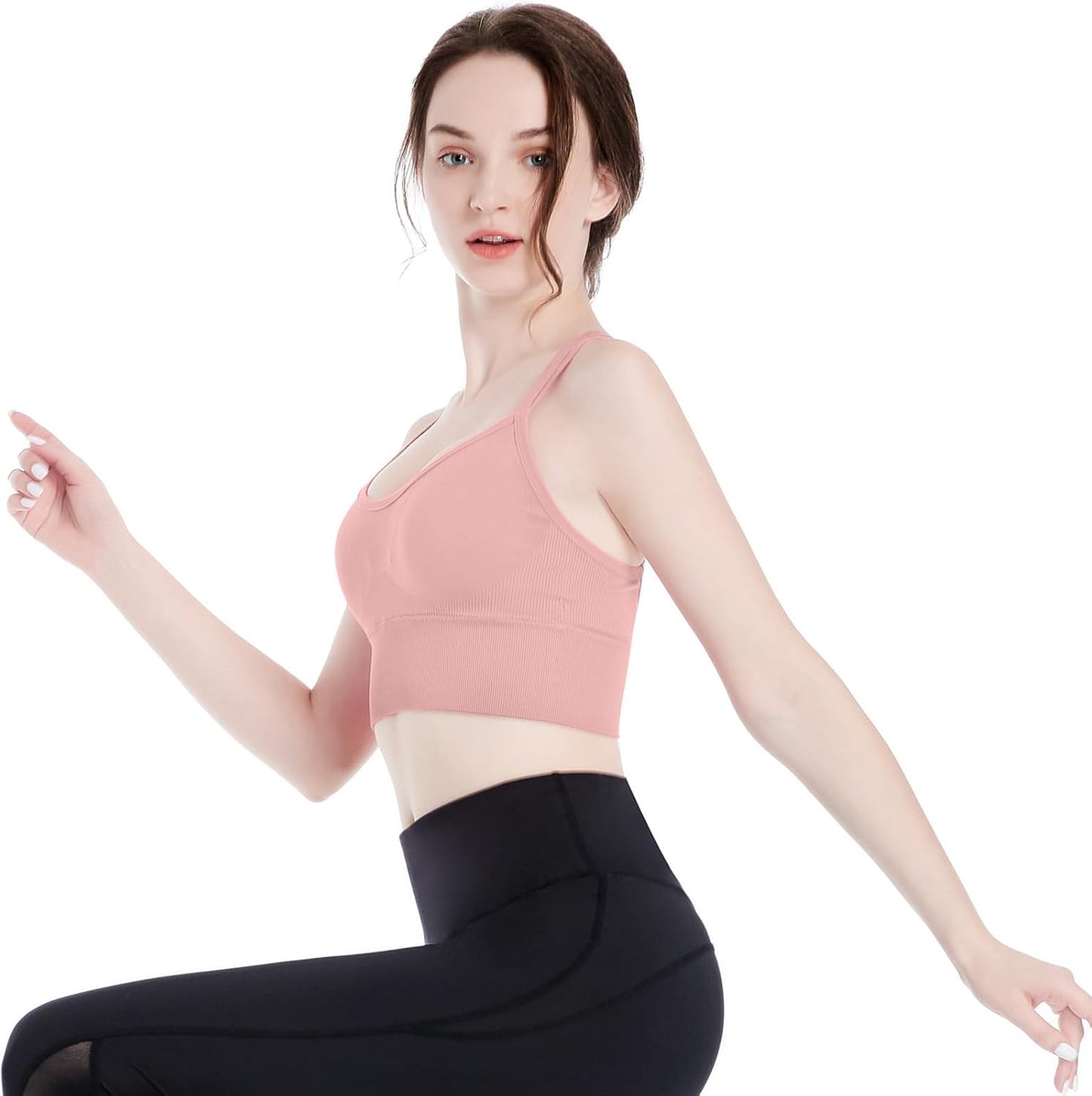 3 Pcs Strappy Sports Bras for Women Crisscross for Yoga Running Support Yoga Bra Padded Workout Bras