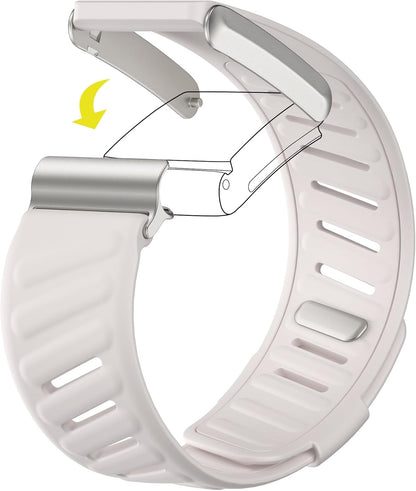 Comfort Durable Silicone Wristband Compatible with WHOOP 4.0 Band, Soft Silicone Sports Loop Strap for Men & Women, with U Shapped Connector