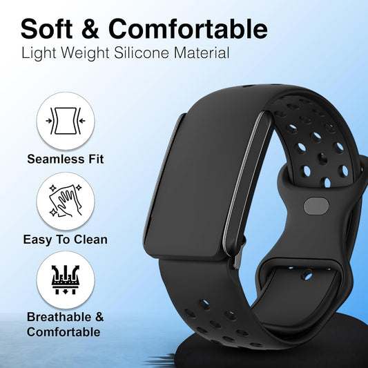 Silicone Replacement Band Compatible with WHOOP 4.0 – Adjtable Sport Strap for WHOOP Fitness Tracker – Breathable, Durable, Comfortable