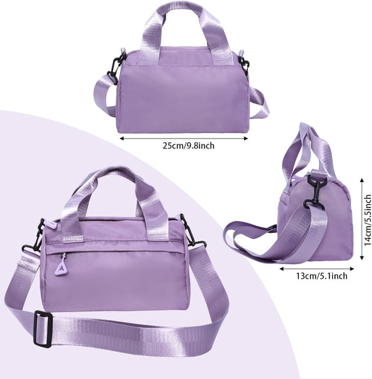 Mini Gym Bag Small Sport Bag Adjustable Duffle Bag Detachable Strap Gym Tote for Men Women Portable Shoulder Fitness Bag for Travel Sports