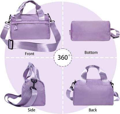 Mini Gym Bag Small Sport Bag Adjustable Duffle Bag Detachable Strap Gym Tote for Men Women Portable Shoulder Fitness Bag for Travel Sports
