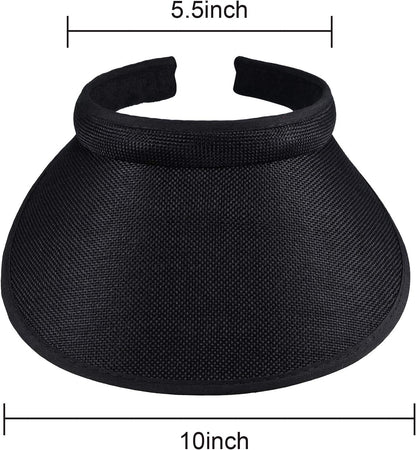 3 Pieces Sun Visor Hats Summer Wide Brim Clip on Beach Adjustable Large Brim Cap Golf Hat for Women
