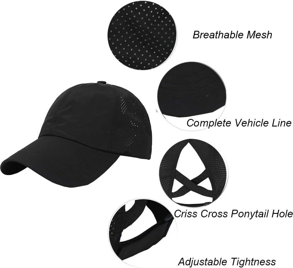 Quick Drying Ponytail Hat for Women